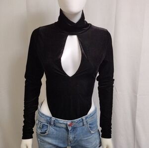 AFRM Black Long Sleeve Bodysuit